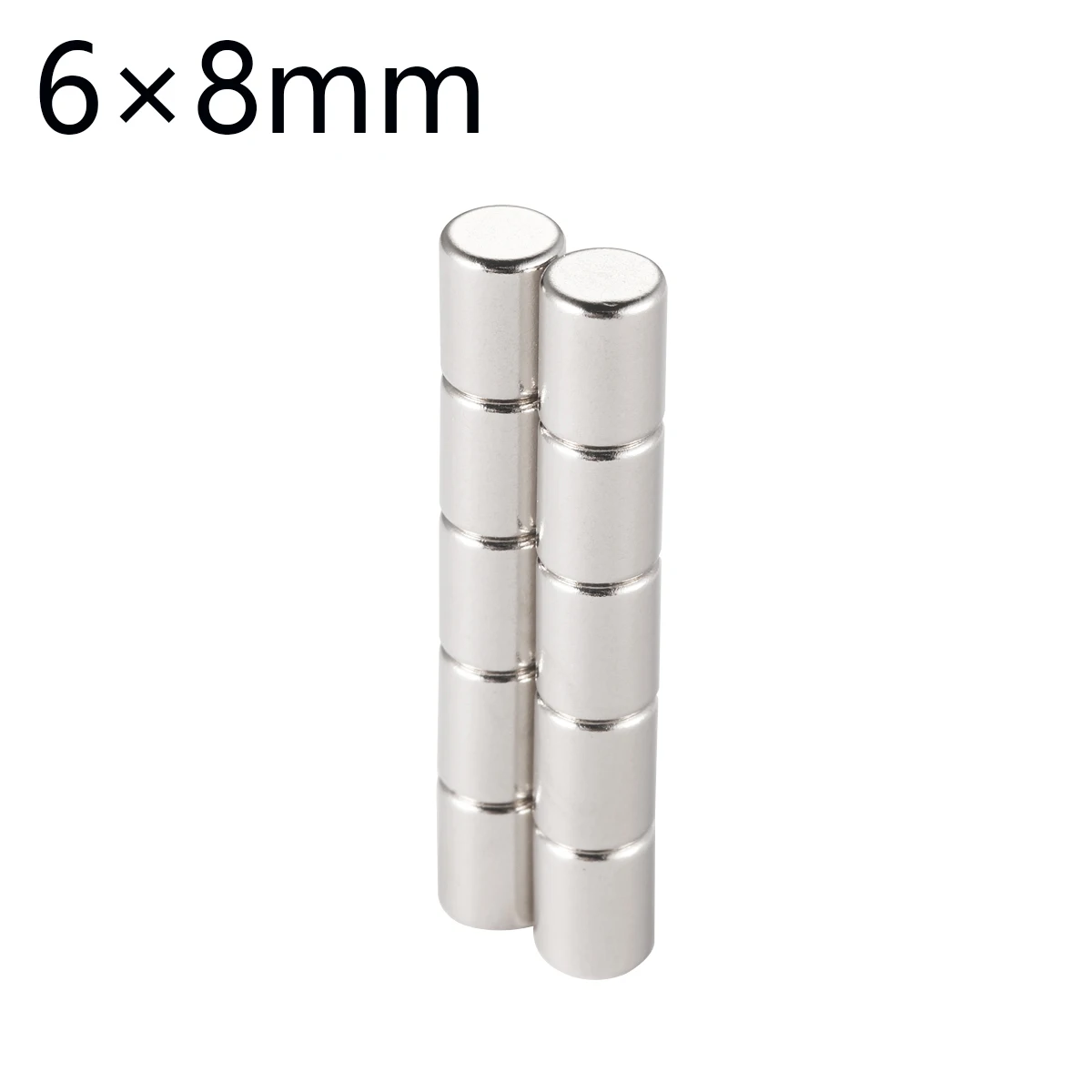 10~100pcs 6x8mm Neodymium Magnet Tiny Powerful Rare Earth Permanent Round Magnet for Magnetic Decoration Office Whiteboard 6*8mm