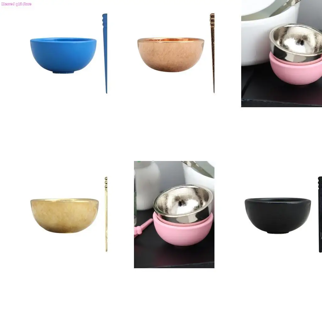 D0JC Miniature Tableware For Doll House Scene Display 1/12 Scale Metal Bowl Chopsticks