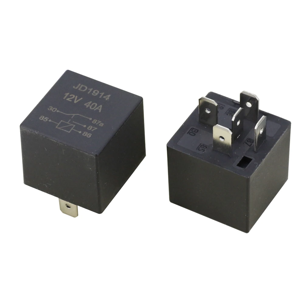 1PC Automotive Relay JD1914/JD2912 80A/40A 12V/24V 4/5 Pin No backrest Copper Small Waterproof Relay Lighting Controller