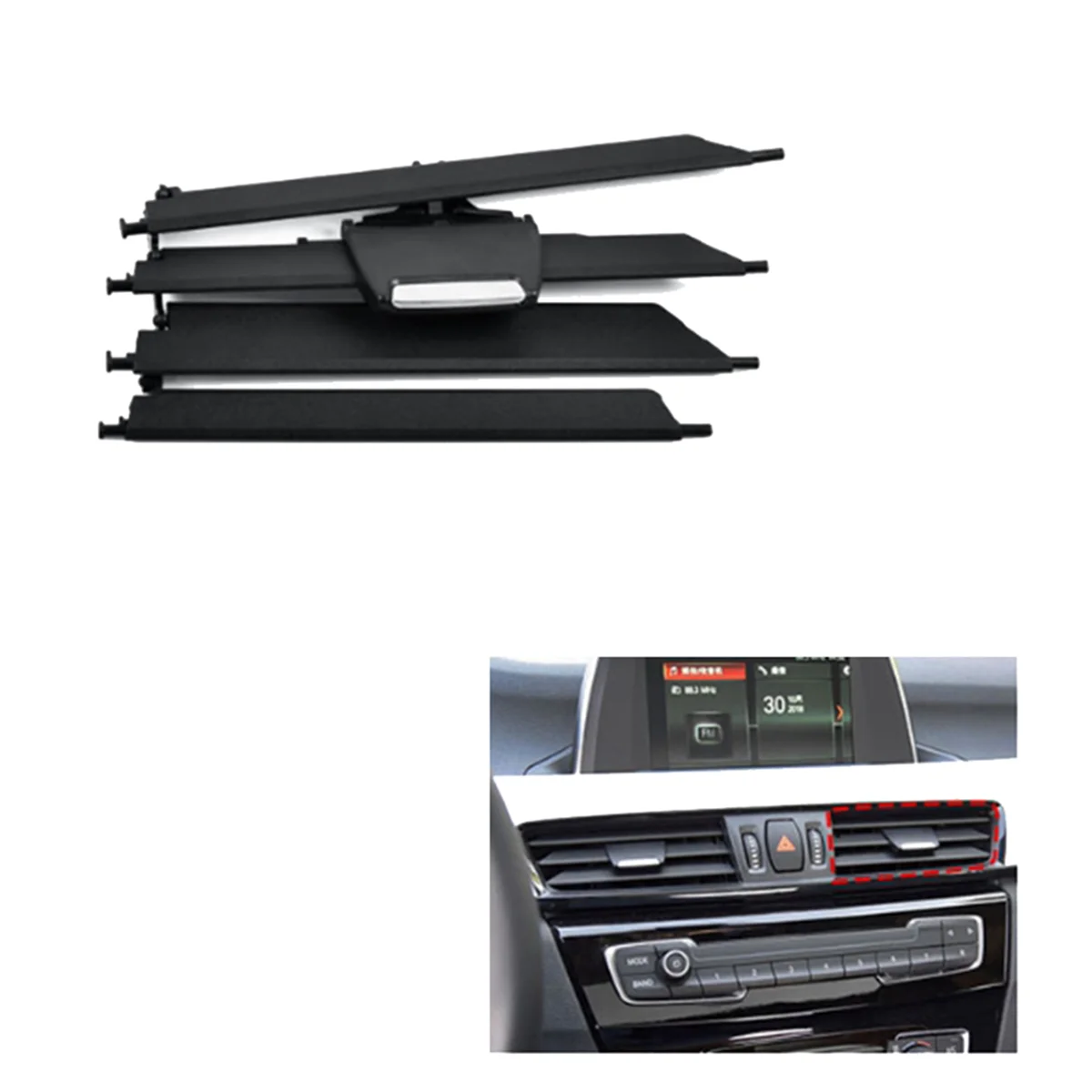 Car Dashboard Right Air Vent Outlet Grille Air Conditioner Slide Clip Repair Kit for BMW X1 F48 X2 F39 2 Series F45