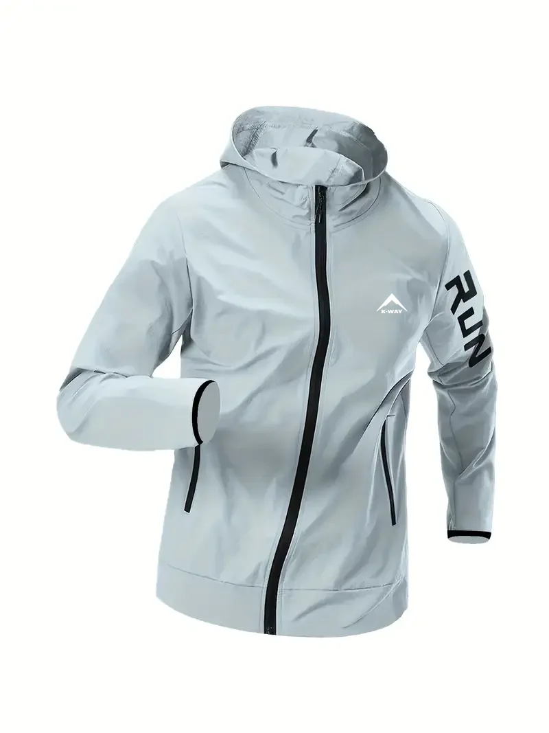 メンズ軽量防風防水ジャケット アウトドア登山ハイキング旅行用フリース裏地付きウィンドブレーカーコート