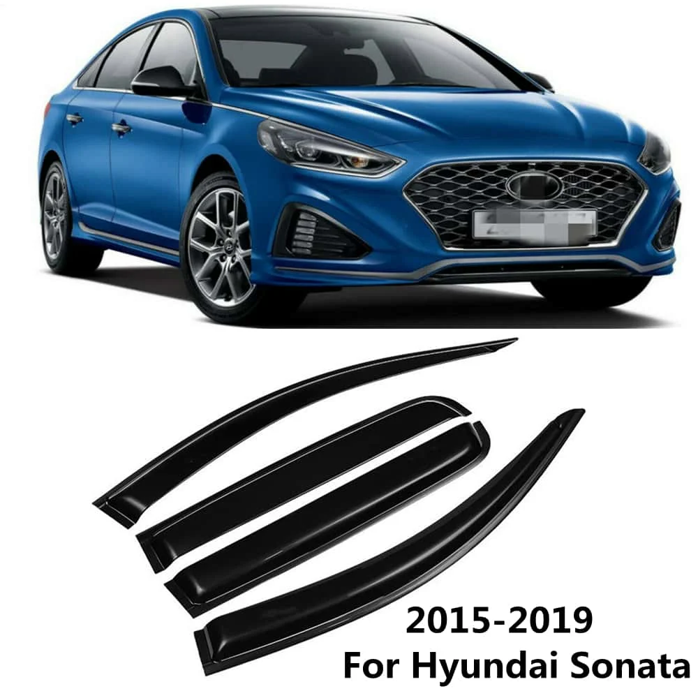 

For Hyundai Sonata 2015-2019 Window Visors Rain Sun Guard Vent Wind Deflector Weathershield Slim Moulding Trim Cars Accessories