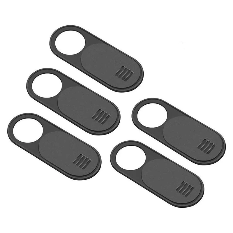 A003 Webcam Camera Protective Cover Privacy Protective Cover Suitable for Mobile Phones, Tablets, Laptops, 5 Packs Black