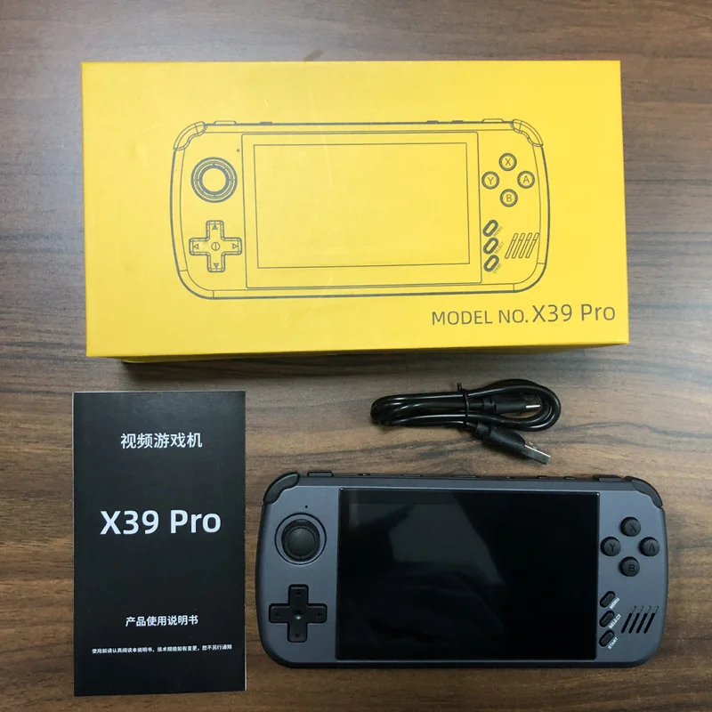 X39Pro 4.5Inch IPS Screen Retro Video Game Console Full Fit Screen 854*480 PS1 Wired Controllers Extension Handheld Game Players