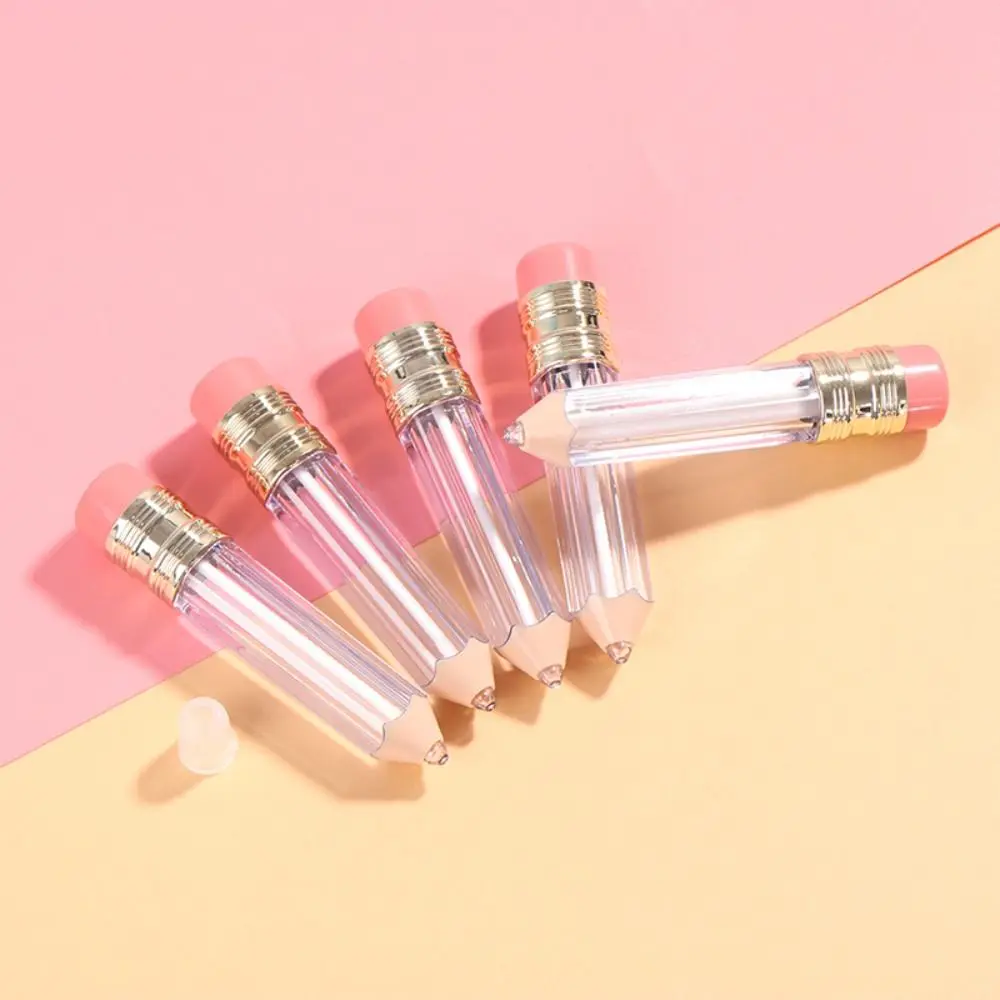 

DIY 5ml Lipgloss Tube Mini Pencil Shape Sample Vials Transparent Plastic Lipstick Tube Women