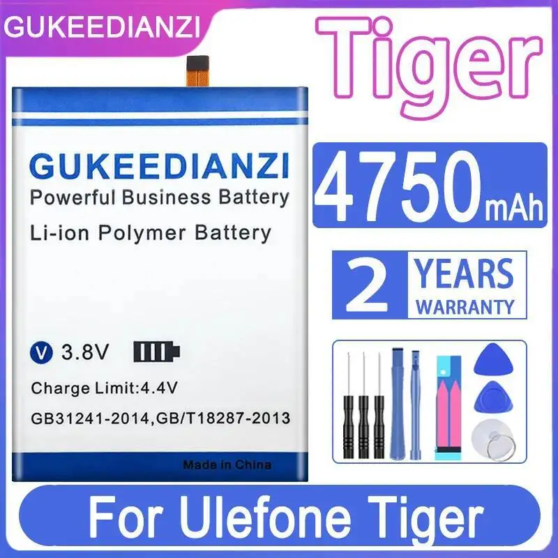 

Mobile Phone Battery Long-Lasting For Ulefone Tiger 5.5" HD MTK6737 4750Mah Premium Replacement