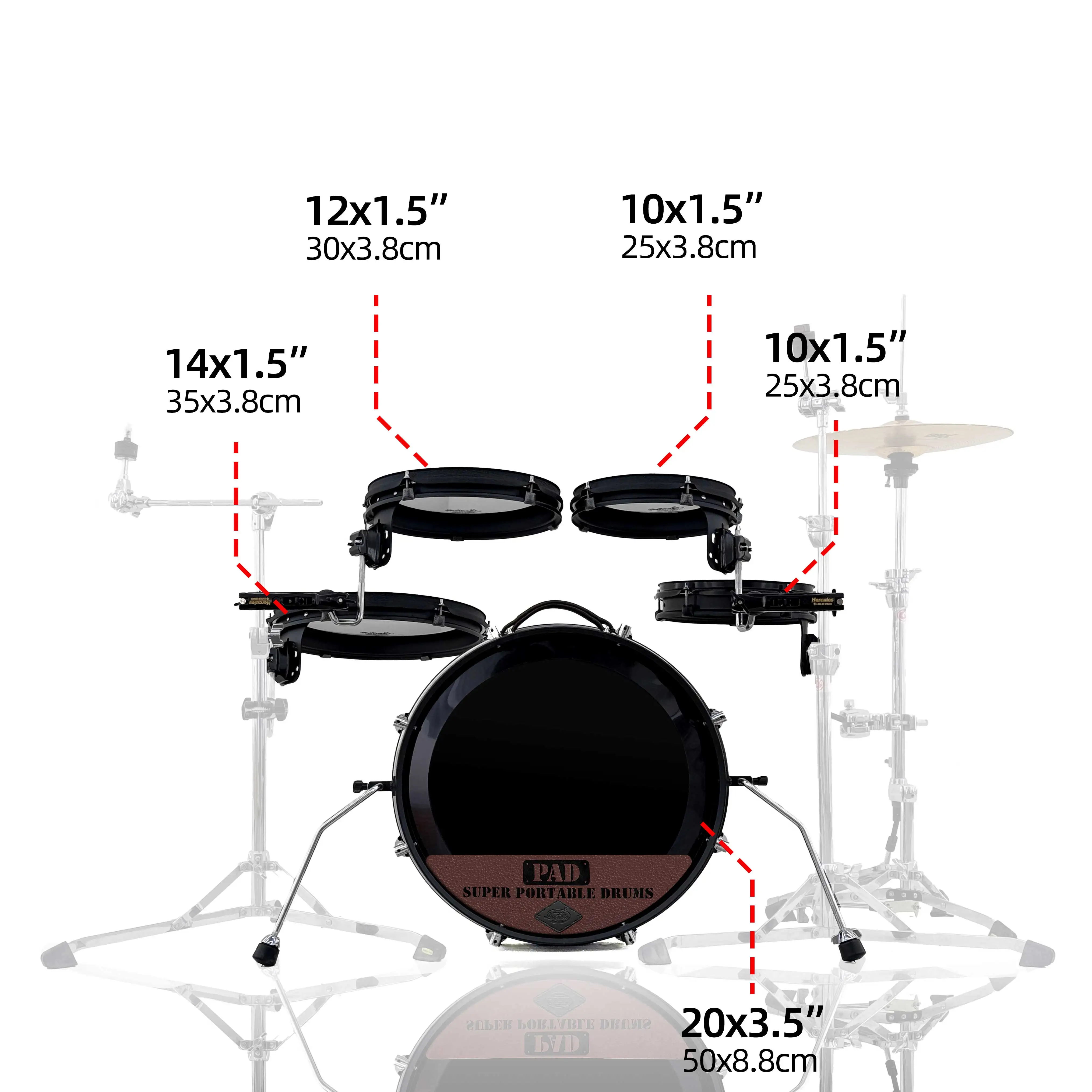 

Электронная ударная установка Mesh Head с 5 барабанами и 3 тарелками для начинающих, студентов, тренировок и практики