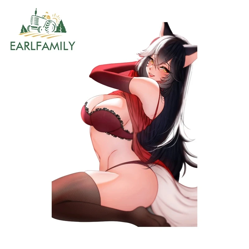 EARLFAMILY 13cm x 9.1cm for Ahri League Of Legends Car Sticker Funny Scratch-proof Decal Waterproof Windows Car Door Protector