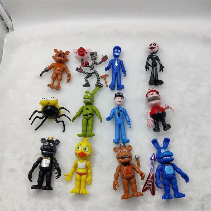 12 Pcs/set Game Midnight Toy Bear Toy Funtime Foxy Sister Location Horror Gam Model Light Movable Toys