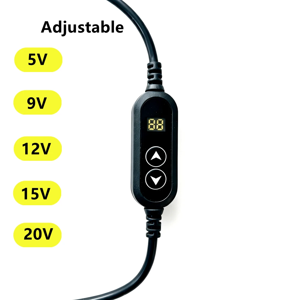 1/2/5 Pieces Type C to DC Female 5.5*2.1mm Power Boost PD Cable 5V/9V/12V/15V/20V Adapters Cords For Wifi Router TV Leds