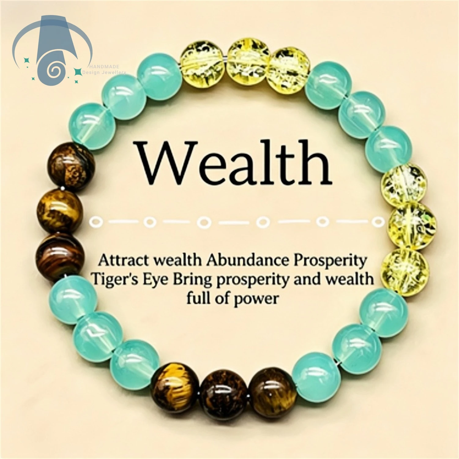 

Multi Element Crystal Beads Black Gallstone Agate Couple Handmade Bracelet Niche Design Lovers Gift Daily Wear Matching Chic Set