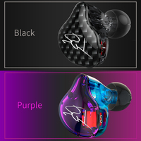 Kz zst corded headphones 1dd + 1ba dynamic drivers and armour in-ear monitors noise isolation hi-fi music sports headphones