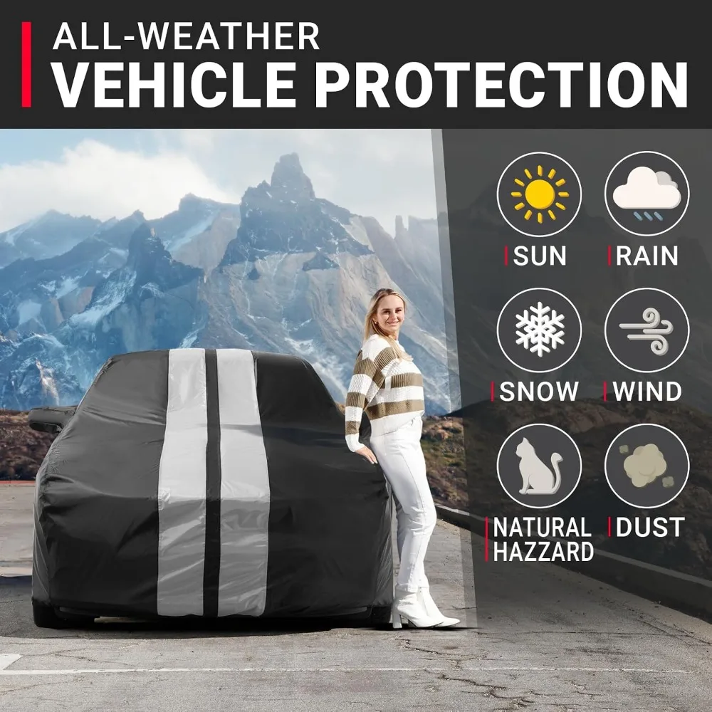 All Weather Waterproof Car Cover for Automobiles, Universal Size, Outdoor Protection