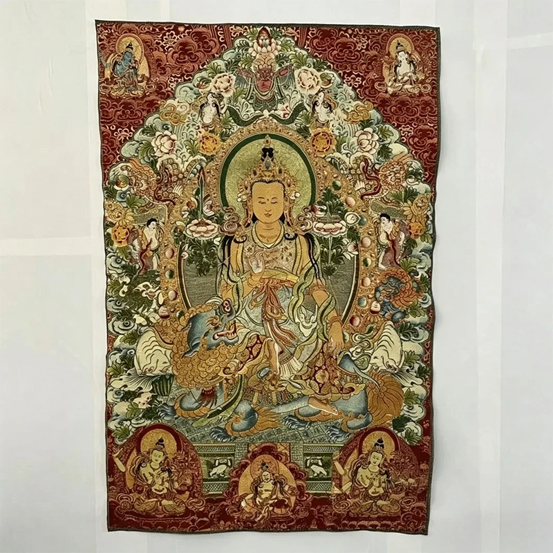 Tibet Tibetan Cloth Silk Goddess tara Thangka Tangka Embroidery Painting