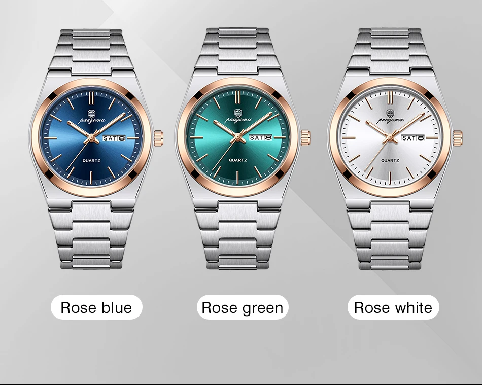 PAAZOMU Ultradünne Quarzuhr für Herren und Damen, minimalistischer Stil, wasserdicht, leuchtende Armbanduhr, bequemer Riemen, tägliches Bürogeschenk – Detail 9