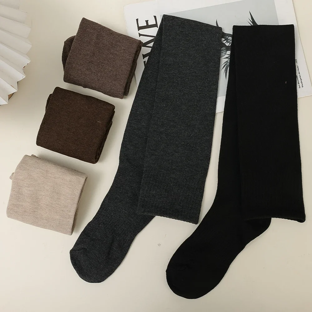 New Fashion 80cm Autumn Winter Thermal Stocking Warm Long Thigh Women Girl Socks JK Lolita Solid Color Over Knee Thigh Stockings