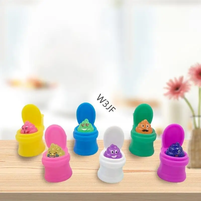 W3jf juguetes compresalios descompresión juguete alivio estrés inodoro caca inodoro juguete pvc juguete con apariencia
