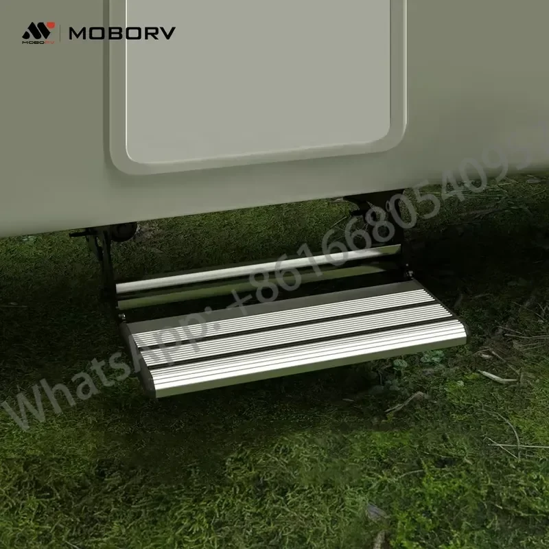 MOBORV RV Step Motorhome Recreational Vehicle Motorized Aluminum Anti-Slip 12V Waterproof 200KG Load Capacity Automatic