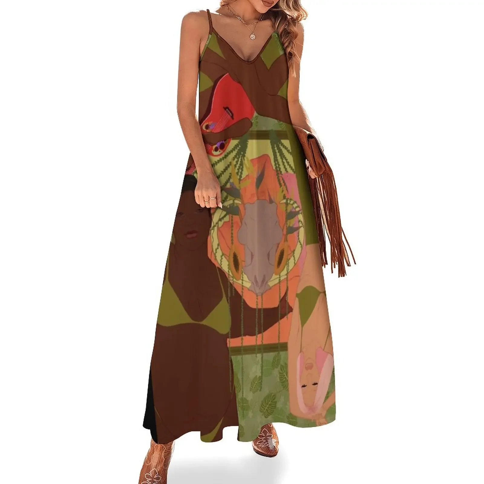 

Papaya Period Sleeveless Dress elegant chic wedding evening dresses wedding dresses for woman Dress