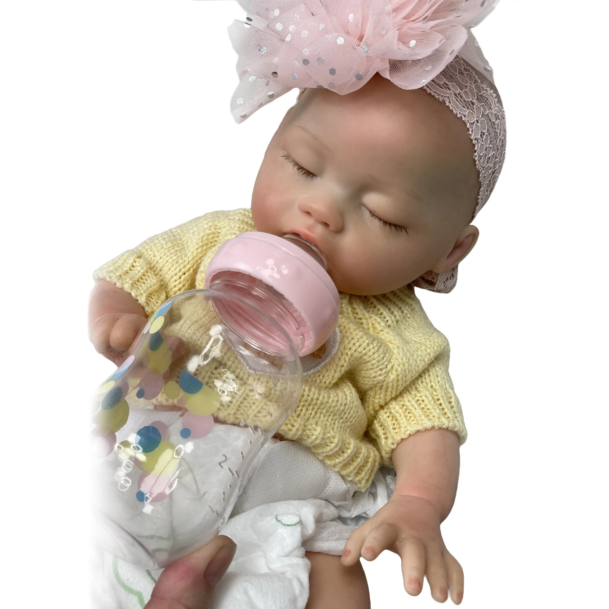 

35 cm Soft Solid Silicone Bebe Reborn Doll Can drink milk, pee, bathe Silicone Doll bebé reborn de silicona cuerpo entero