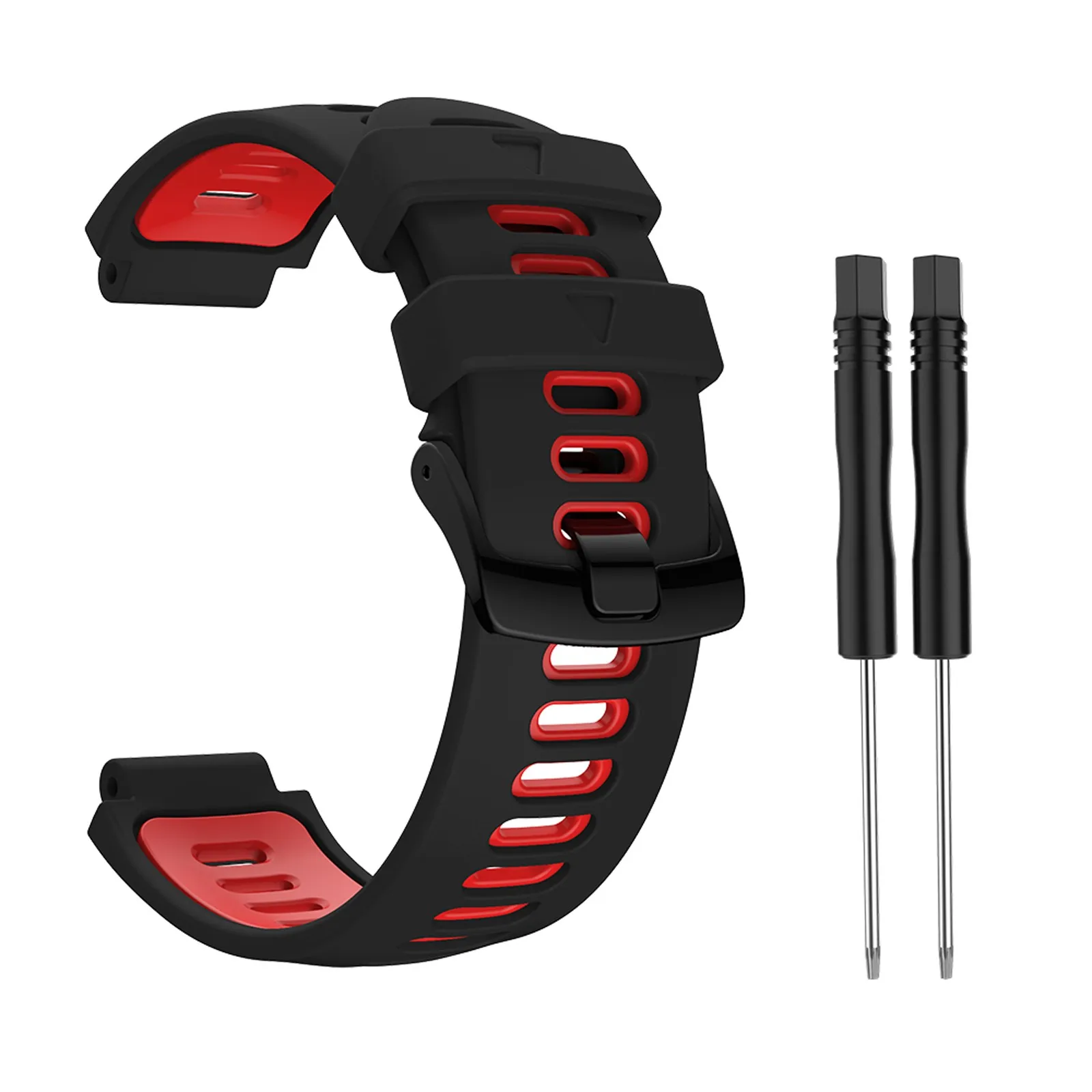 ساعة رجالية بسوار ساعة سيليكون جلدي متوافقة مع Gar Min Forerunner 735XT 235Lite 230 220 تتضمن ساعتين ذكية Hw12