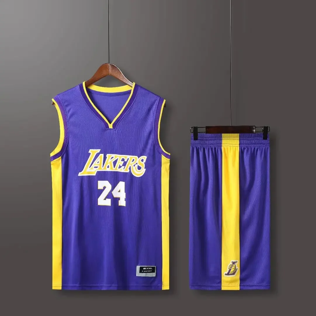 Children's clothing suit Lakerses boy girl Fans  Basketball Jerseys set Parenting jersey game team sports uniform training vest