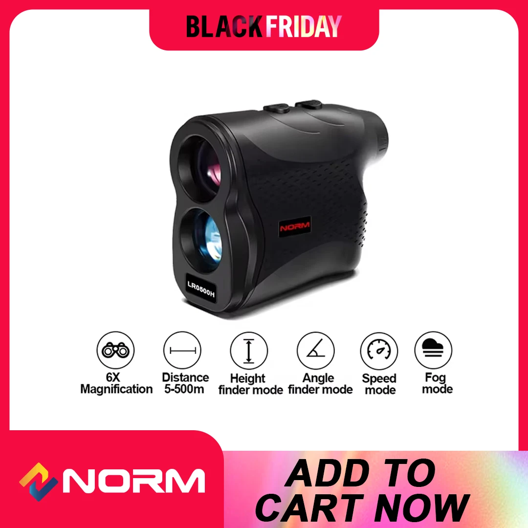 NORM Laser Rangefinder, Distance Meter, Angle and Height, Speed Measurement, 5-500m, Outdoor Use, Building Surveying