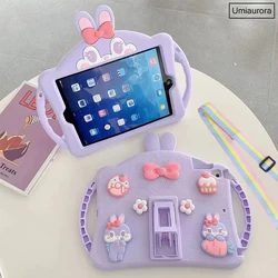For Samsung Tab A7 A8 A9 Plus SM-X210 X110 SM-X200 T500 T220 S6 Lite 10.4 inch P620 Tablet Case Kids Cartoon Handle Stand Cover