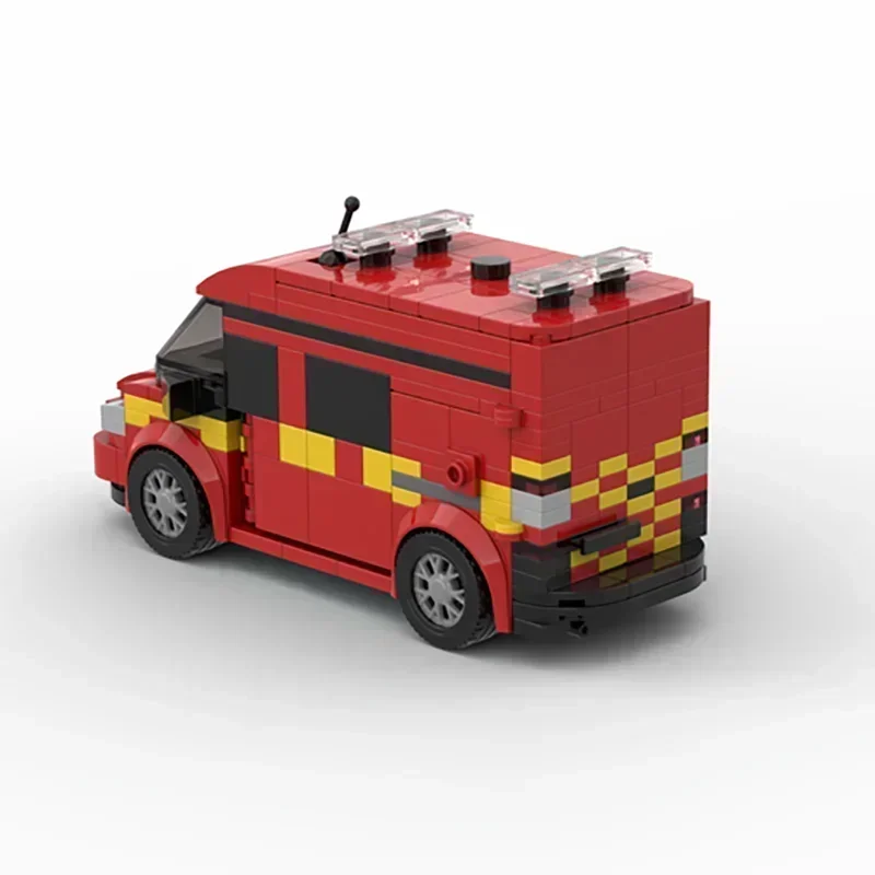 Automodel Moc Bouwstenen Londense Brandweer-Brandweeronderzoekstechnologie Blokkeert Geschenken Kerstspeelgoed Diy Sets Assemblage