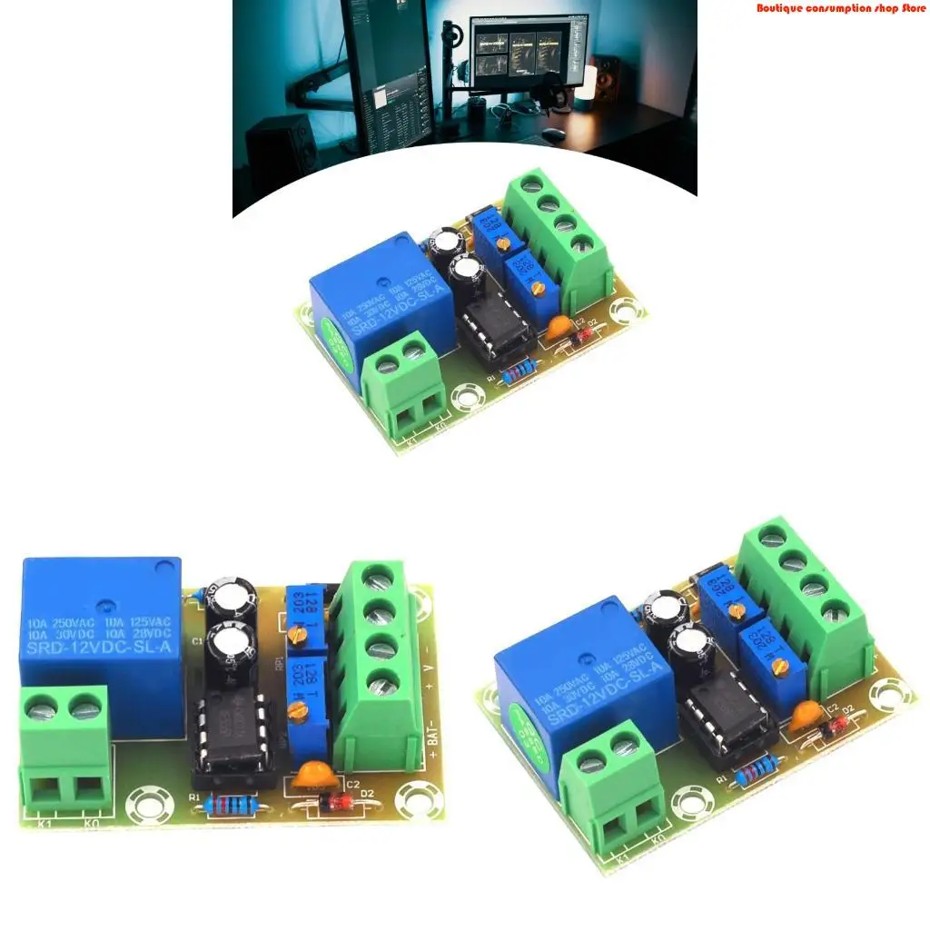 L9NA Intelligent Charging Module for 12V Batteries Featuring Auto Start at 10.5V Stop at 14.8V LED and Relays Control