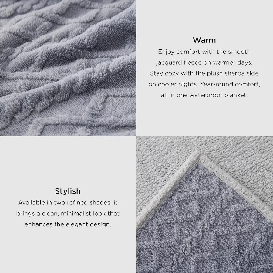 Bedsure مقاوم للماء الكلب البطانيات للكلاب الكبيرة بطانية حيوانات أليفة للأريكة حامي قابل للغسل الجاكار المرجان الصوف القط رمي بطانية