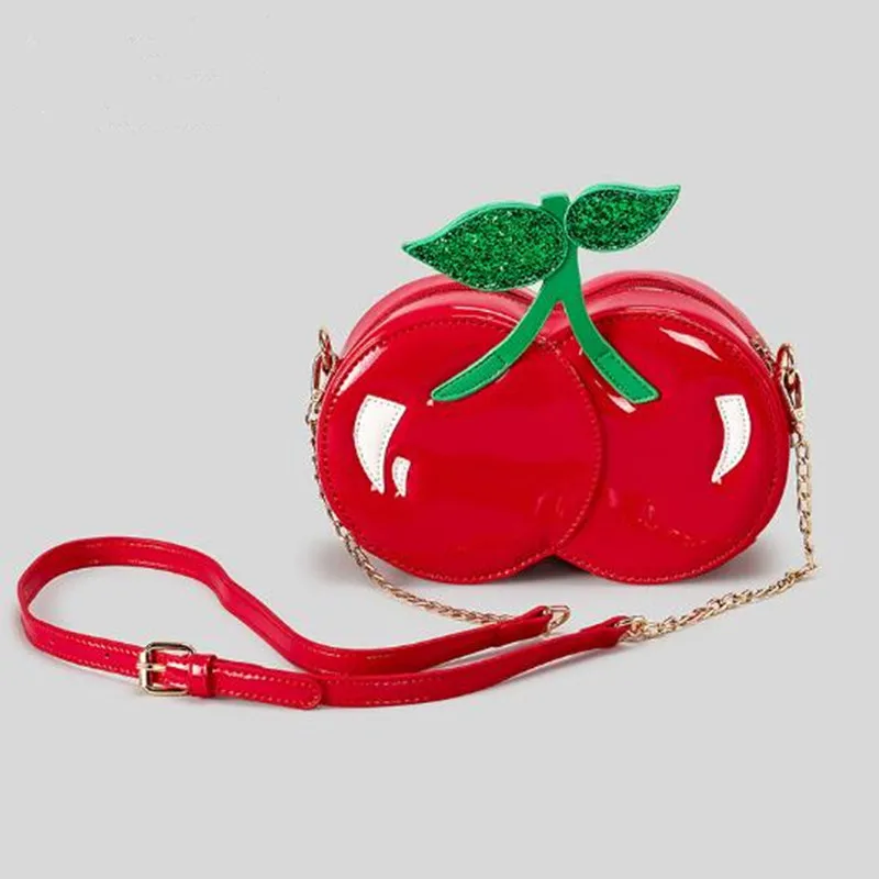 ITA bag Cute Cherry Shape transparent beautiful candy color new one-shoulder messenger creative shape Cherry bag sweet girl gift