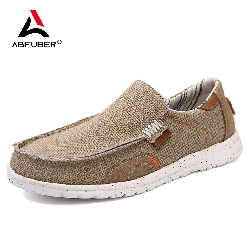 Soothing Breathable Canvas Shoes Men Loafers Slip On Fashion Sneakers Comfty Casual Shoes Lightweight Flats Men Walking Zapatos