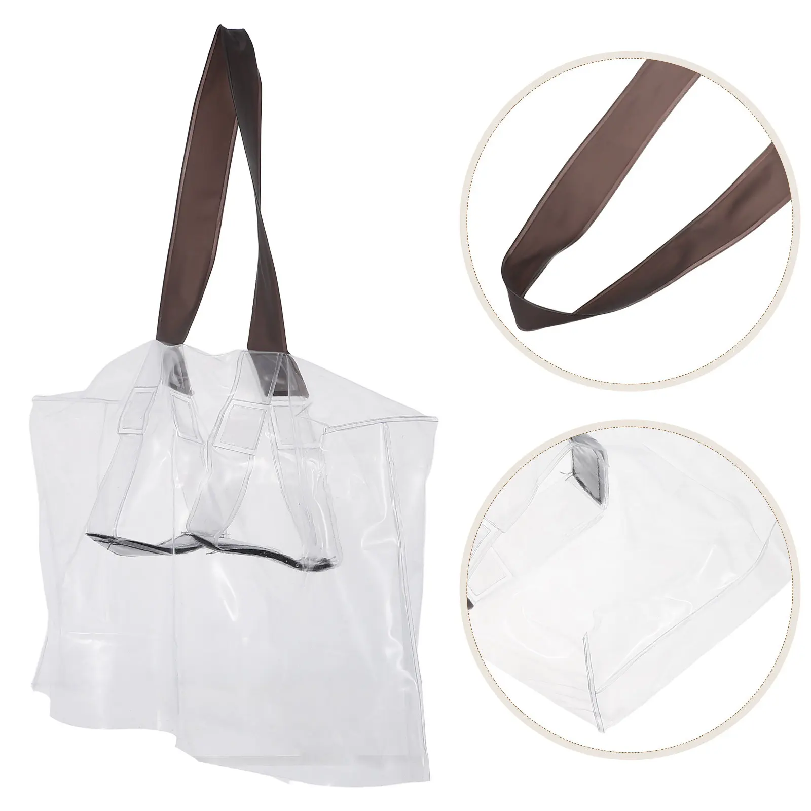 Waterproof Electric Bike Charger Cover Bag Transparent PVC Rainproof Storage Pouch Hanging Strap Outdoor Charging Port