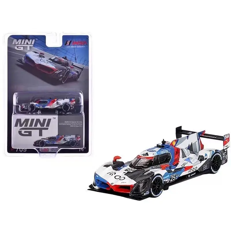 MINIGT709 BMW MHybirdV8#25 car red white and blue 64 alloy car static model