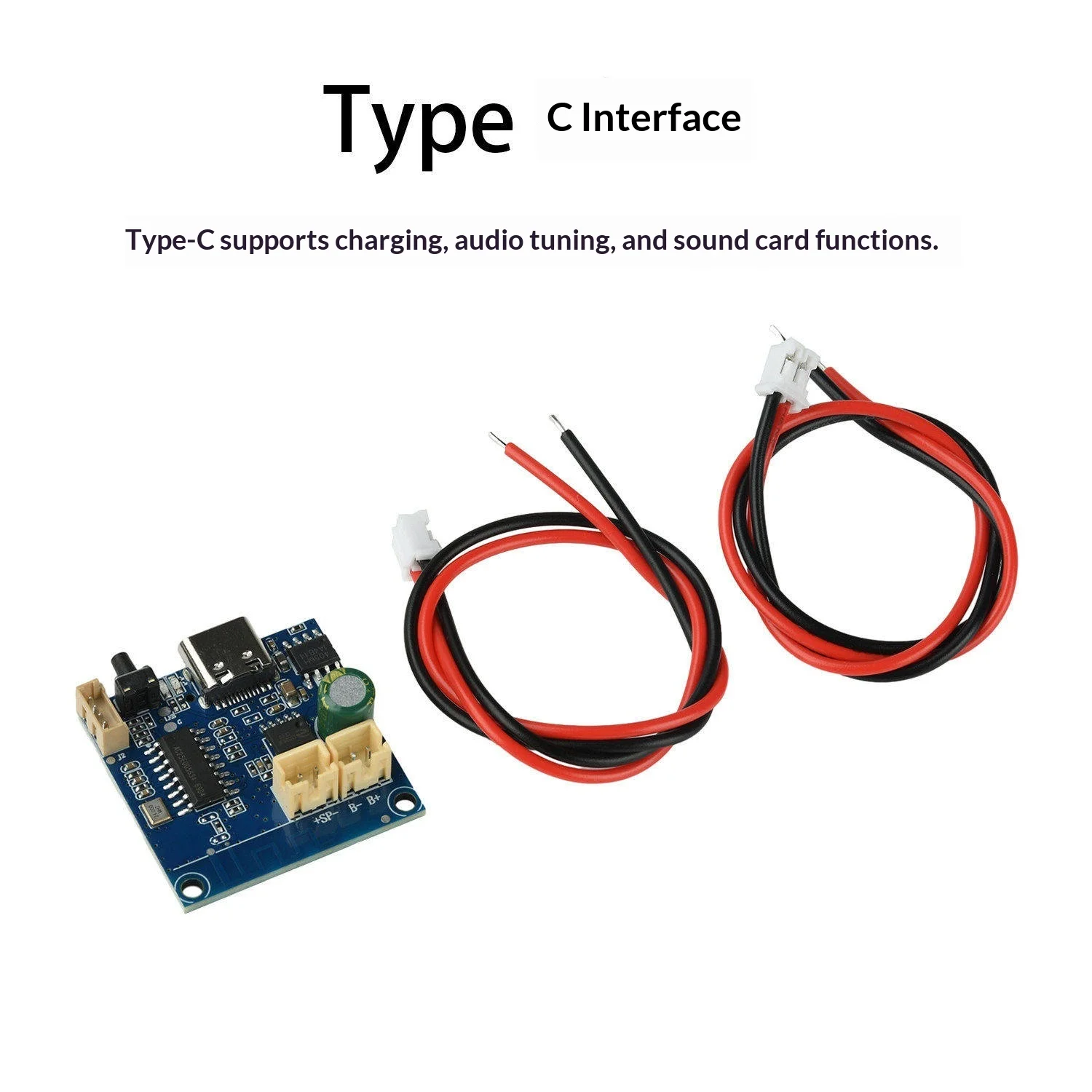 DC3.3V-4.2V 5W Bluetooth Audio Amplifier Board Rechargeable TF Card TWS Pairing Tuning Module