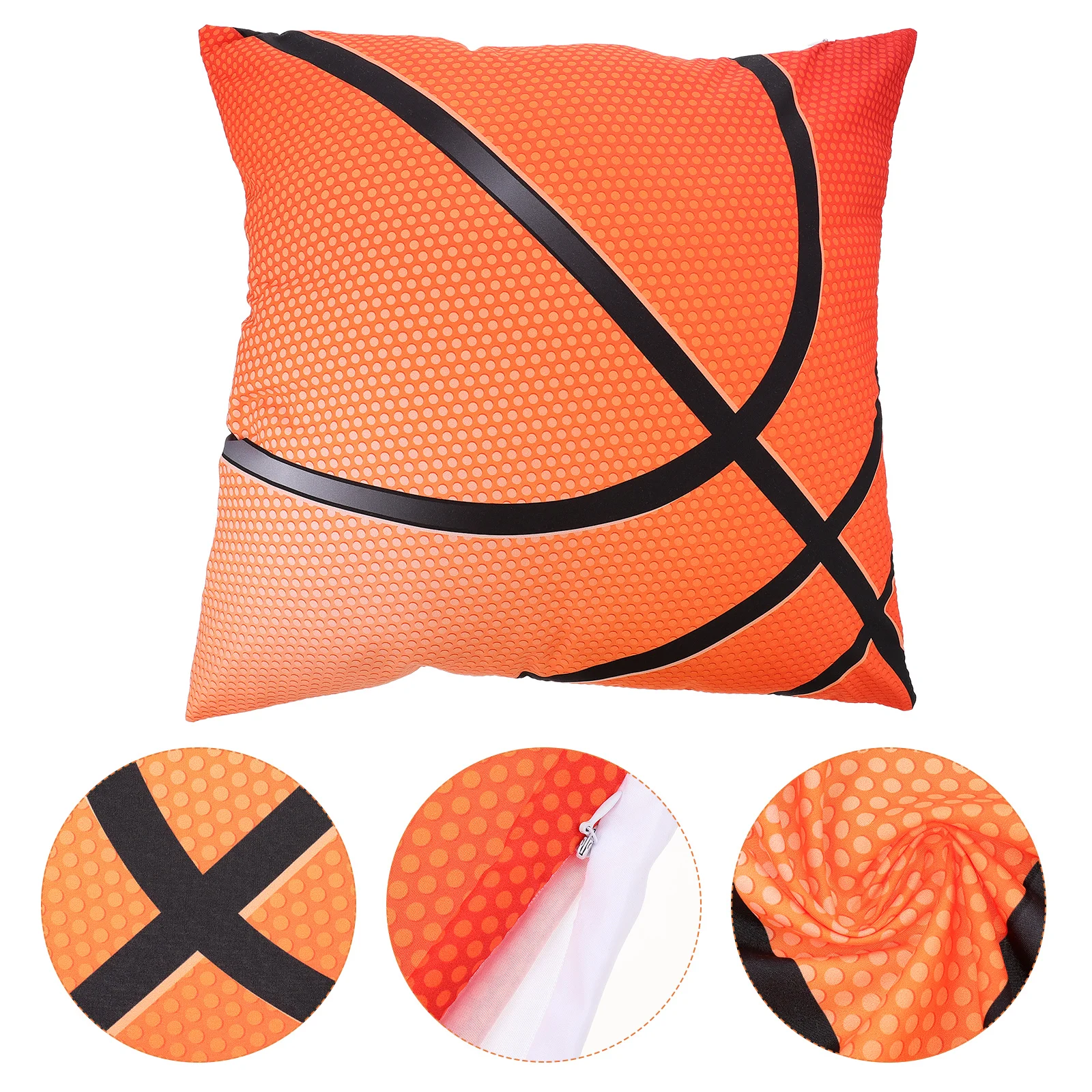 

Pillow Covers Basketball Back Cushion Throw Pillowcase Body Orange for Sofa Man