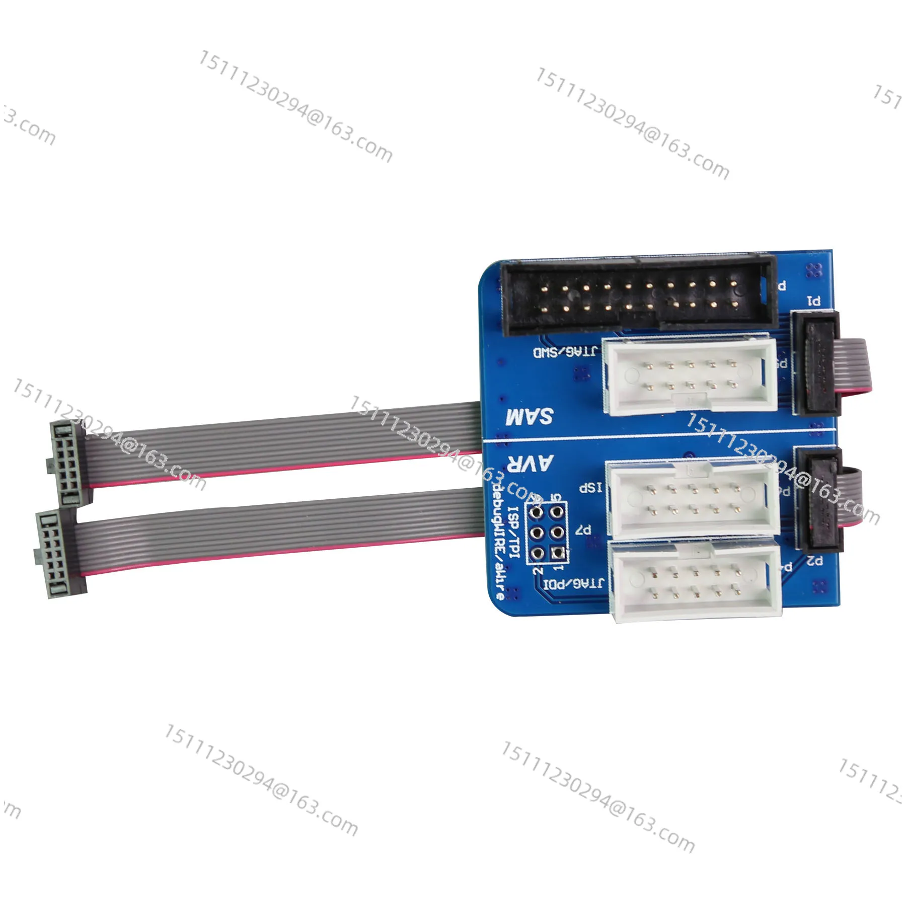 Atmel-ice  1.27 TO 2.54 TPI JTAG ISP AVR SAM SWD ATATMEL-ICE-ADPT  10-lead Squid Cable Flat Cble/adptr Brd