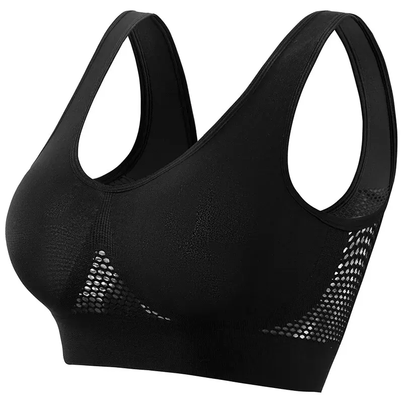 Hollow Mesh Sports Vest Shock Absorbing No Steel Ring Gathered U-Shaped Beauty Back Bra Comfortable Breathable Yoga Sports Bra