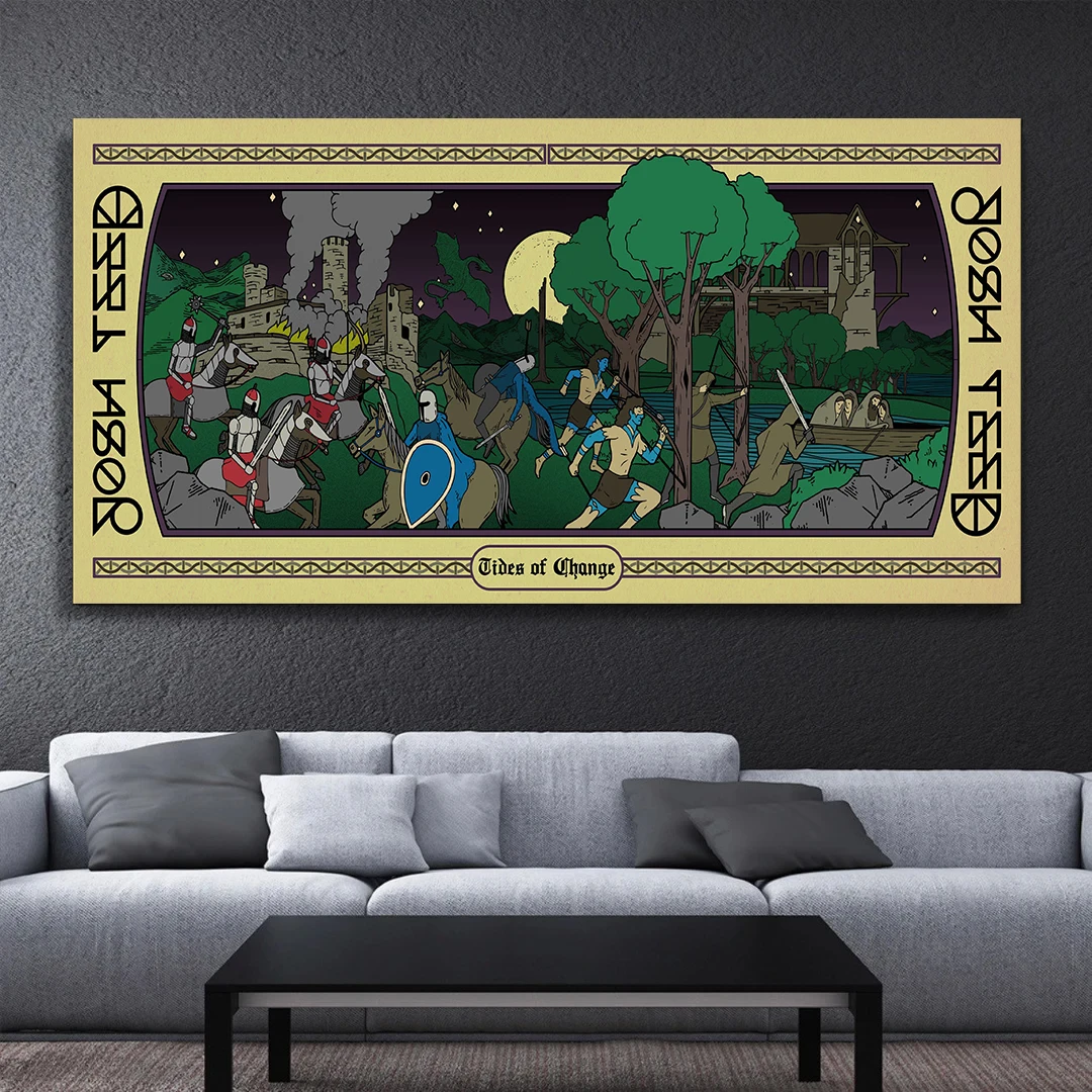 200X80cm Ancient Knight's Battle Wall Hanging Tapestry for Livingroom Capturing the Tribe Bedroom Wall Tapestries Home Art Decor