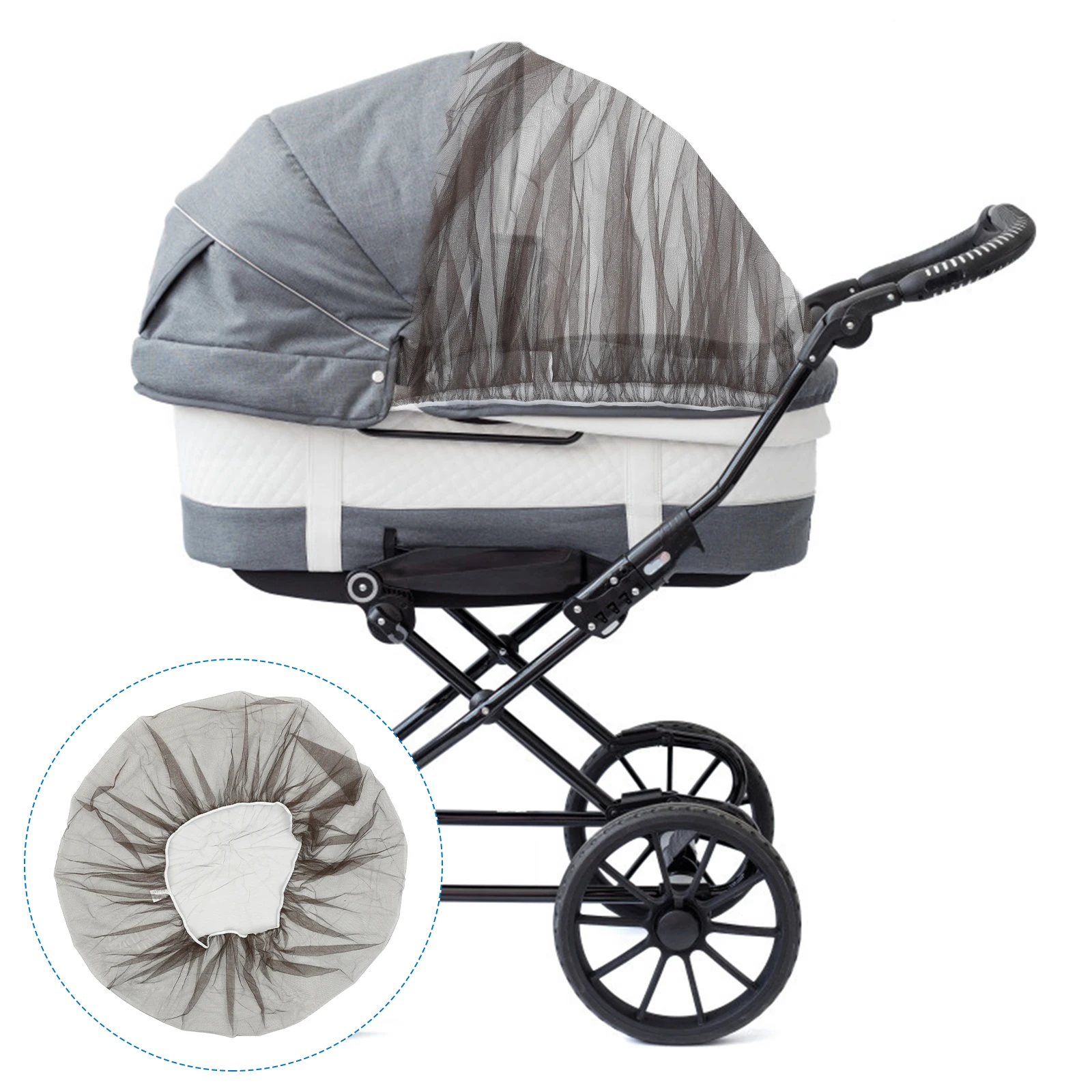 3 Pcs Baby Stroller Mosquito Net Ultralight Breathable Mesh Rubber Travel Bassinet Cradle Car Seat Insect Protection Playpen