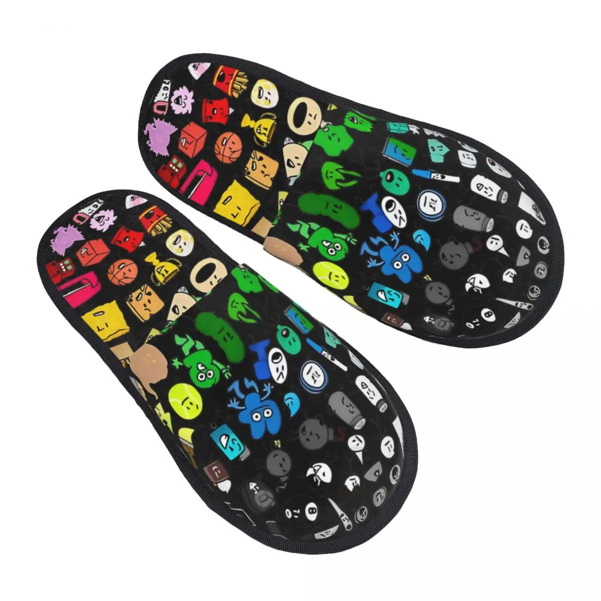 

BFDI Inanimate Insanity мультяшные тапочки для спальни «Битва за острова мечты» уютные домашние меховые шлепанцы нескользящие тапочки