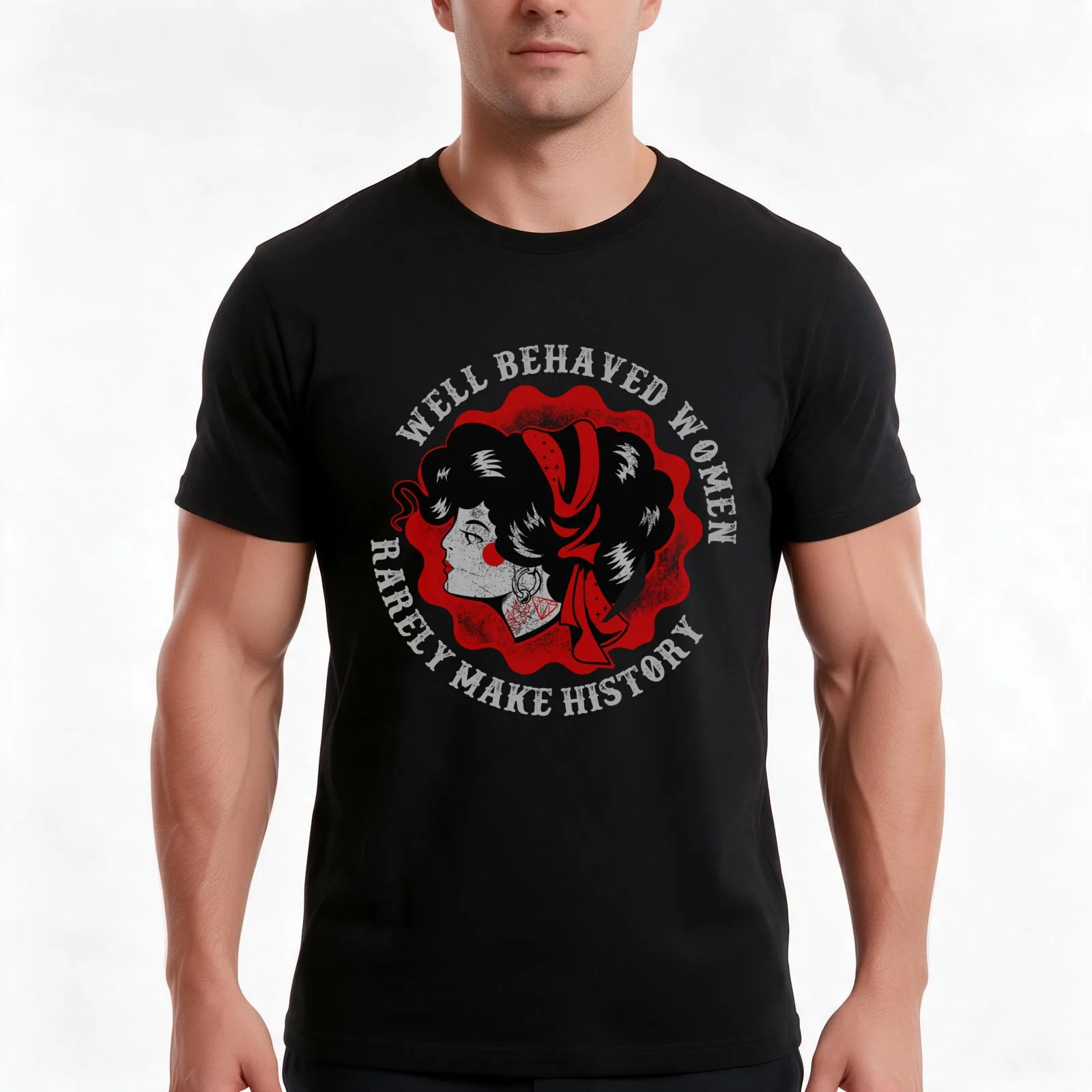 Well behaved Women Rarely Make History Vintage T-Shirt, Summer Casual Cotton Tee, Oversized Streetwear Tops, Unisex Men Women