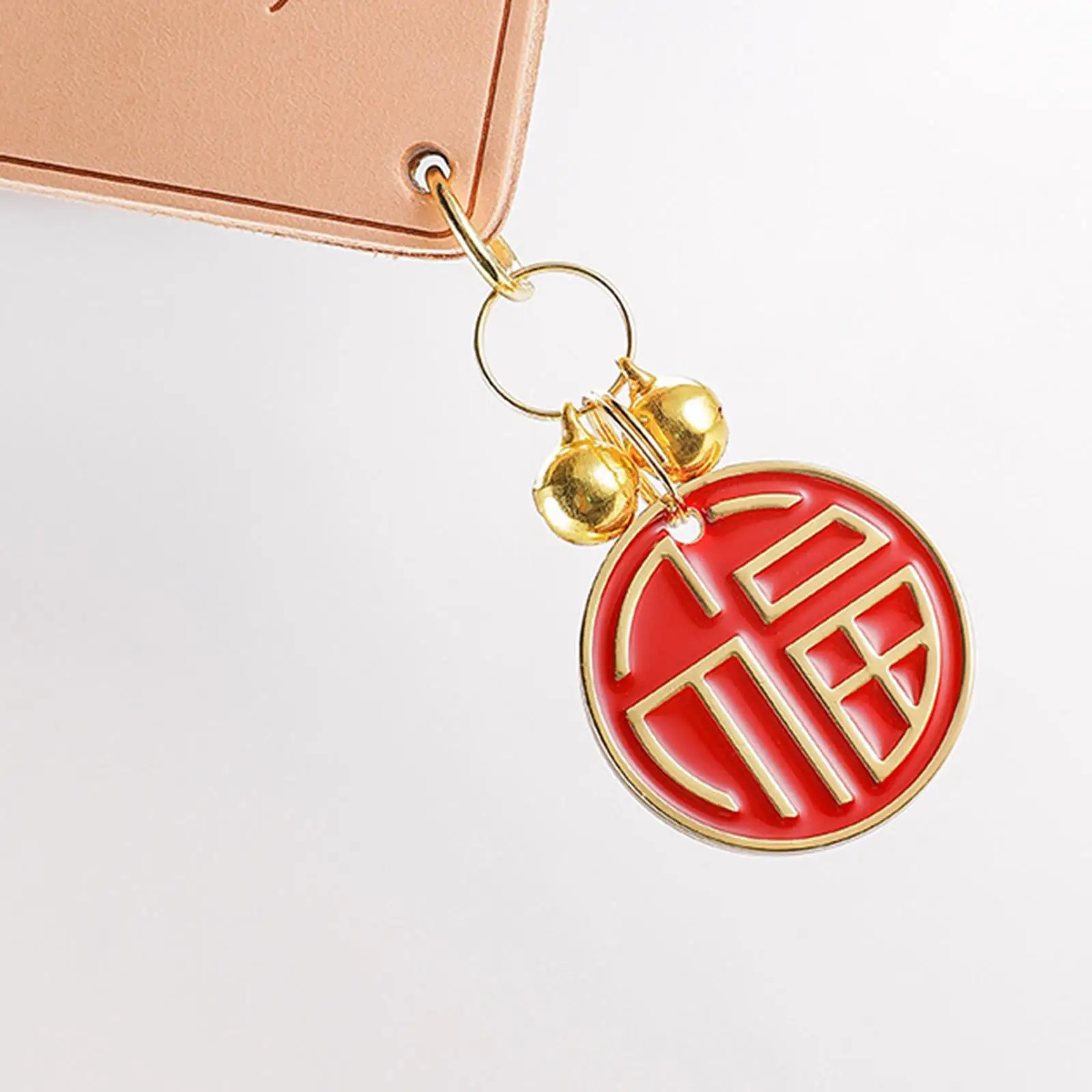 Car Rearview Mirror Pendant PU Leather Hanging Ornament Lucky Blessing Charm Auto Accessories for Car Home Office