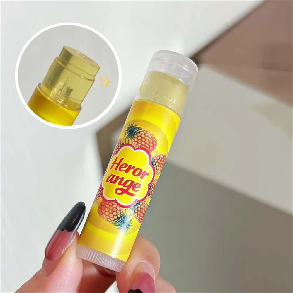 Fruit Lip Balm Nourishing Colored Cream Colored Transparent Green Flavor Hydrating Lip Film Smooth Application Lip Care