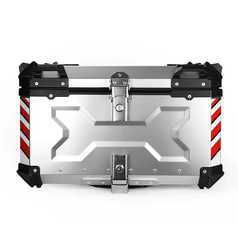 85L Silver High-End Scooter Delivery Kit with Aluminum Alloy Accessories and Motorcycle Trunk