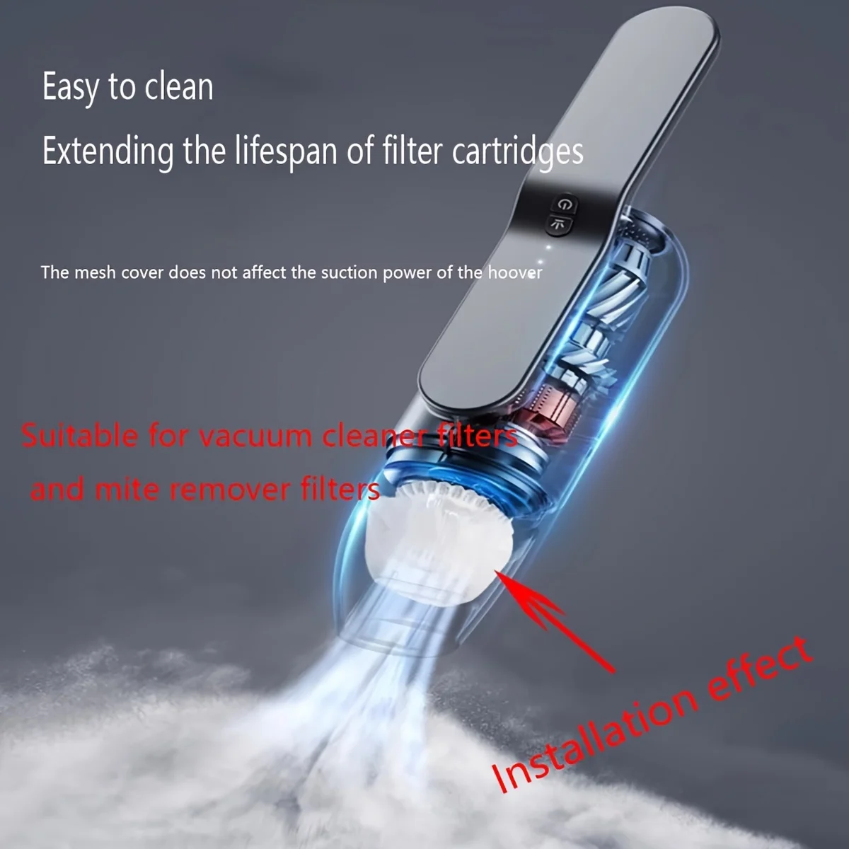 50pcs/ Disposable Vacuum Cleaner Filter Cover, Handheld Vacuum Cleaner, Non-woven Filter Cover, Universal Accessories image 5