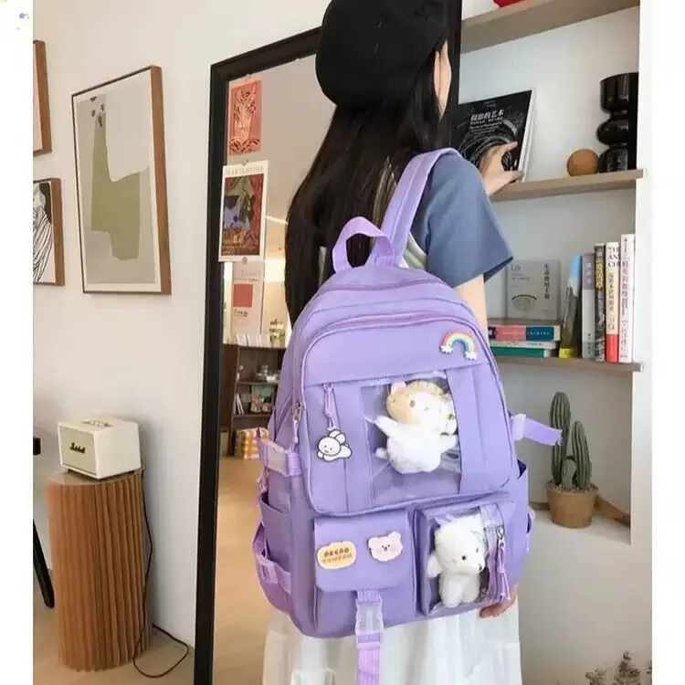 2026 New hot sell Girl's large capacity backpack, unique and cute student backpack