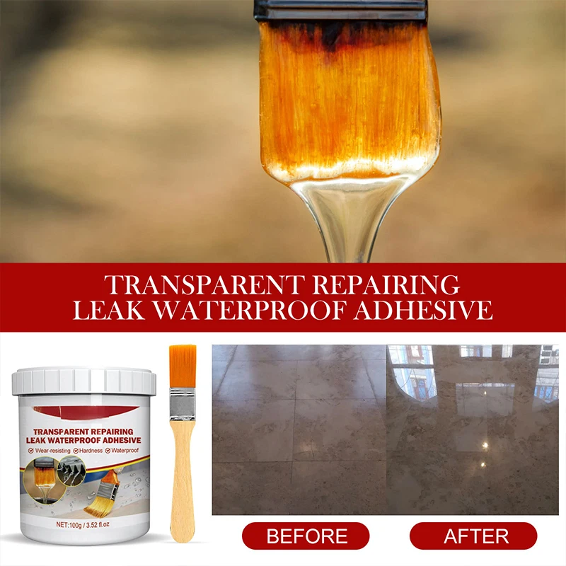 Waterproof Coating Sealant Agent Transparent Invisible Paste Glue Leak-Proof Coating for Bathroom Floors and Renovation Projects