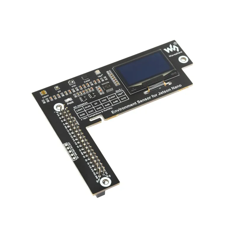 Waveshare Environment Sensor for Jetson Nano,Module,I2C Bus, with 1.3inch OLED Display